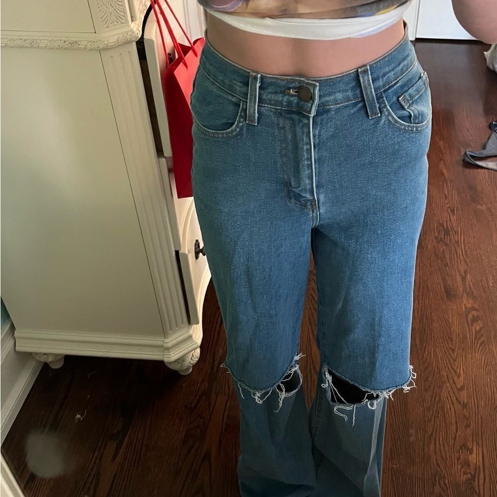 Vibrant denim jeans